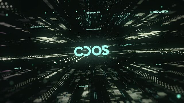 Digital Data Technology Word CDOS