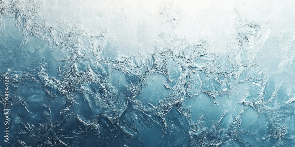 Poster an abstract representation of water with intricate textures and shades of blue.