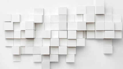 Obraz premium magical 3D White Geometric Wall Design