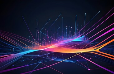Abstract lights background. Science and technology background. Banner, poster