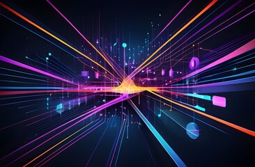 Abstract lights background. Science and technology background. Banner, poster