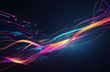 Abstract lights background. Science and technology background. Banner, poster
