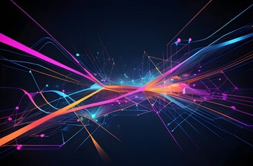 Abstract lights background. Science and technology background. Banner, poster, graphic