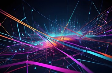 Abstract lights background. Science and technology background. Banner, poster