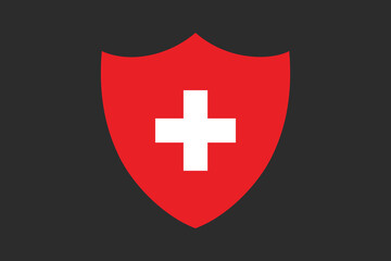 Switzerland flag sign, Switzerland flag vector graphic, Switzerland country flag is a symbol of freedom, National Switzerland flag, vector illustration
