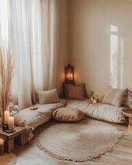 Serene Corner Living Room Design