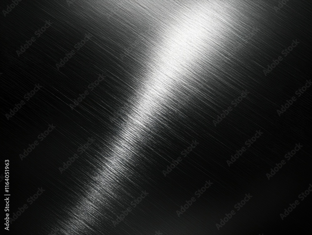 Poster A smooth, reflective metallic surface with subtle light reflections and texture patterns.