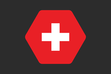 Switzerland flag sign, Switzerland flag vector graphic, Switzerland country flag is a symbol of freedom, National Switzerland flag, vector illustration
