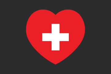 Switzerland flag sign, Switzerland flag vector graphic, Switzerland country flag is a symbol of freedom, National Switzerland flag, vector illustration
