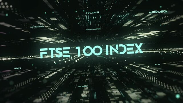 Digital Data Technology Word FTSE 100 INDEX