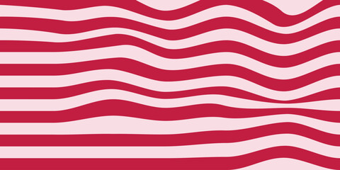 Tło w różowe pasy. Dynamiczna kompozycja z falującymi liniami, geometryczne tło na okładki, banery, ulotki, plakaty, tapeta na blog lub social media story. © Monika