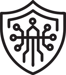 isolated Shield with Circuit Vector,Shield with Circuit silhouette, Shield with Circuit set  for logo ,Vector illustration, Vector Graphic,Shield with Circuit EPS 10 , clip art work,