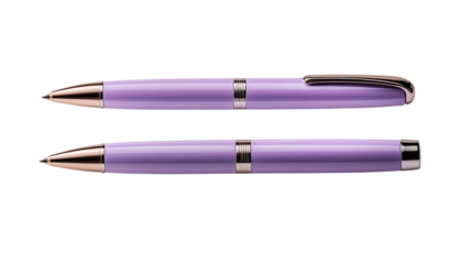 Functional blue ballpoint pen with smooth ink flow, ideal for daily use, studio view, isolated on transparent background.