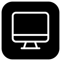 Editable vector blank desktop computer screen icon. Part of a big icon set family. Perfect for web and app interfaces, presentations, infographics, etc