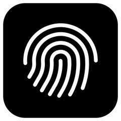 Editable vector fingerprint scan icon. Part of a big icon set family. Perfect for web and app interfaces, presentations, infographics, etc