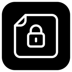 Editable vector password protected file icon. Part of a big icon set family. Perfect for web and app interfaces, presentations, infographics, etc