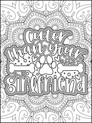 Valentine's Day Quote Coloring Page. Valentine's Day Coloring Page for Adults.