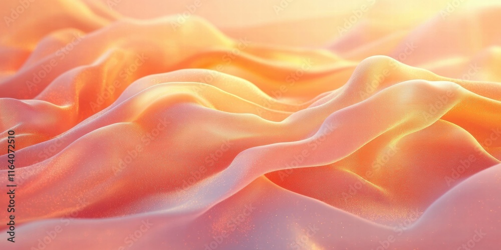 Poster a soft, flowing texture resembling fabric or waves, illuminated with warm light.
