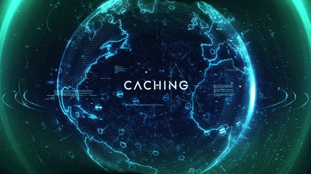 Digital Data Particle Earth CACHING
