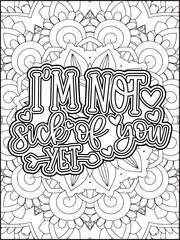 Valentine's Day Quote Coloring Page. Valentine's Day Coloring Page for Adults.