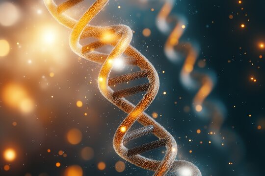 A flat graphic of a DNA strand with base pairs labeled using IUPAC terminology