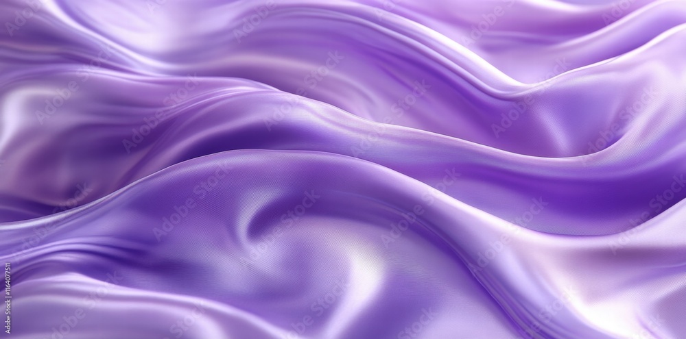 Poster a smooth, flowing fabric in shades of purple, creating a soft and elegant texture.