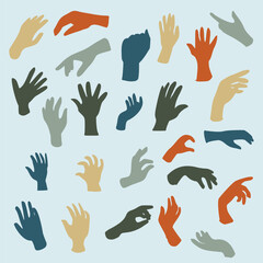 Fototapeta premium set of hand gesture design element