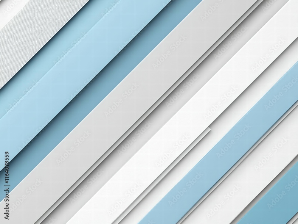 Poster abstract design featuring diagonal blue and white stripes for modern backgrounds.