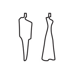 Lavatory and restroom sign for man and women isolated icon graphic vector	