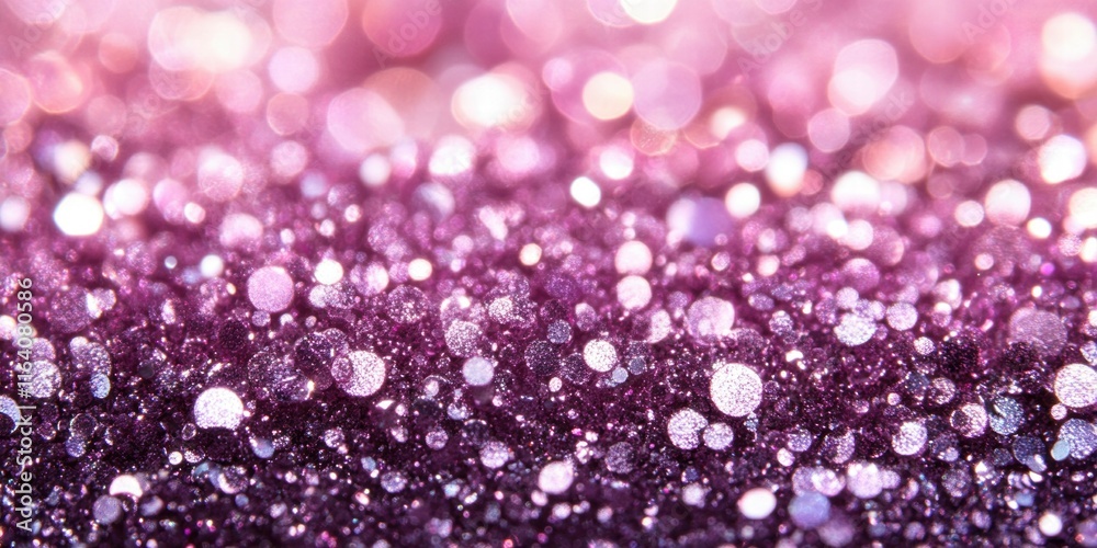 Aufkleber a close-up of shimmering purple glitter with a soft bokeh effect.