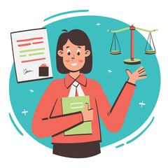 Lawyer Character Illustration