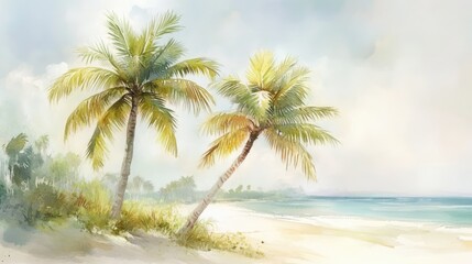 "Tropical Bliss: Watercolor Summer Frame"