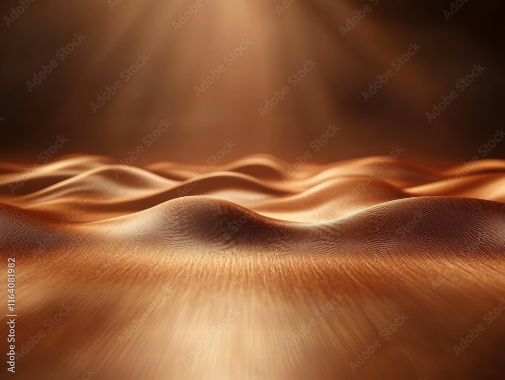 Poster Abstract representation of flowing, textured surfaces illuminated by soft light.