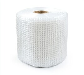 single bubble wrap roll isolated on white background