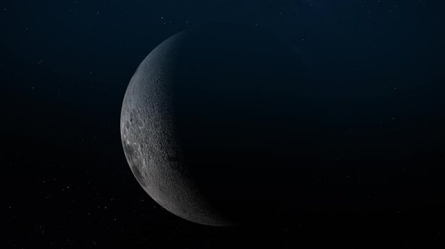 Moon and Dark Side in Deep Space