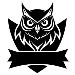 Owl Strategist esport mascot design vector silhouette