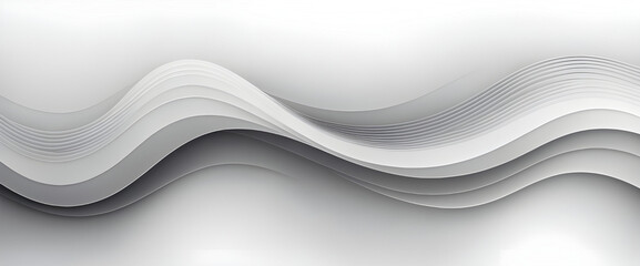 Obraz premium Smooth white and silver satin texture with a soft, flowing silk pattern. A natural, blurred fabric backdrop with a gentle, luxurious sheen in a panoramic design.