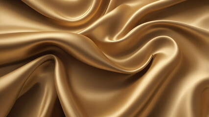 Obraz premium Stunning gold silk background with radiant folds and a soft glow.