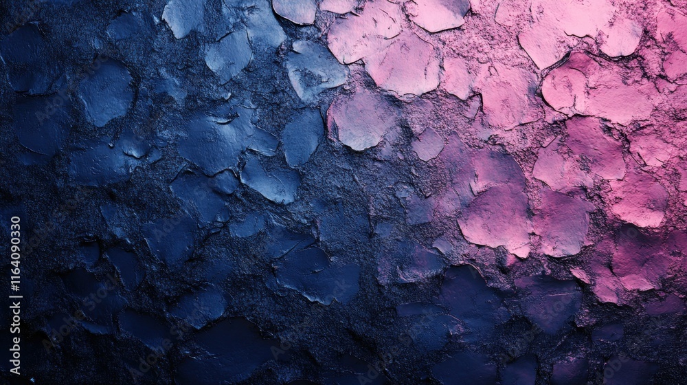 Poster abstract textured surface with a gradient of blue and pink hues.