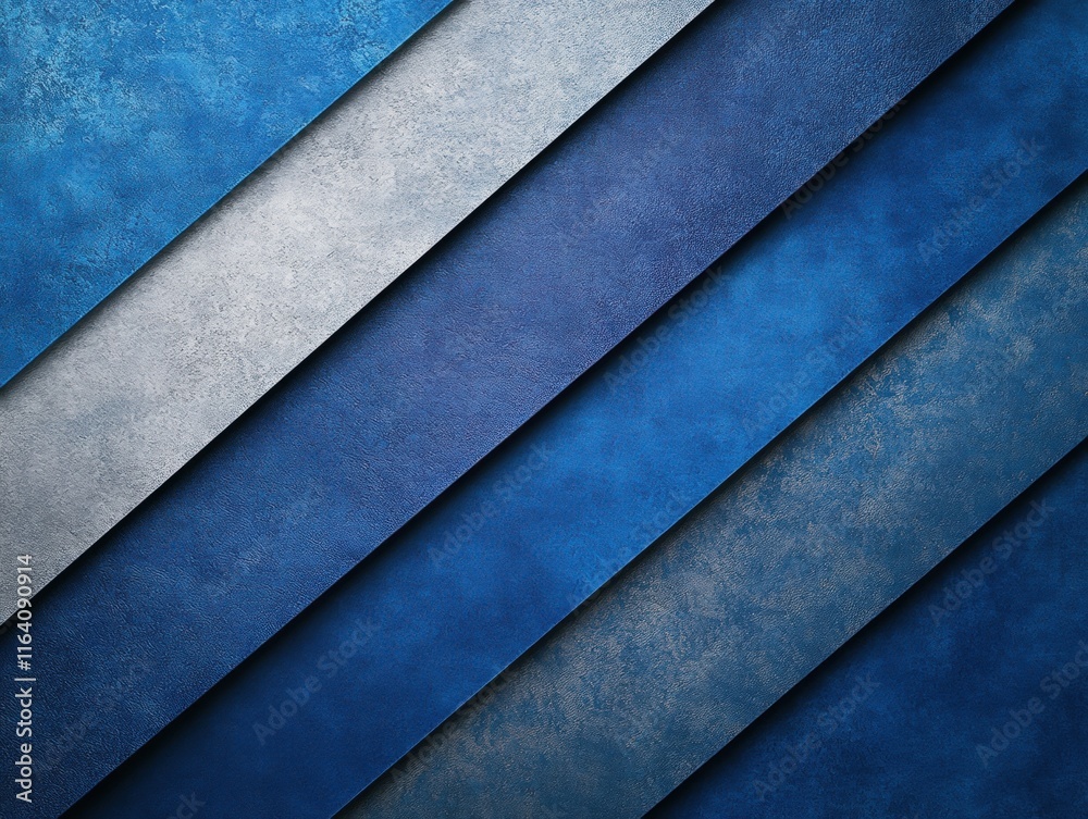 Poster Abstract blue textured layers creating a modern graphic background.