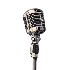 Fototapeta premium Vintage Stage Microphone Illustration in Classic Style