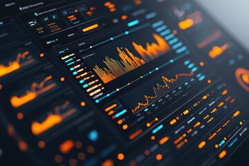 Fototapeta premium Online data visualization digital marketing & social media trends