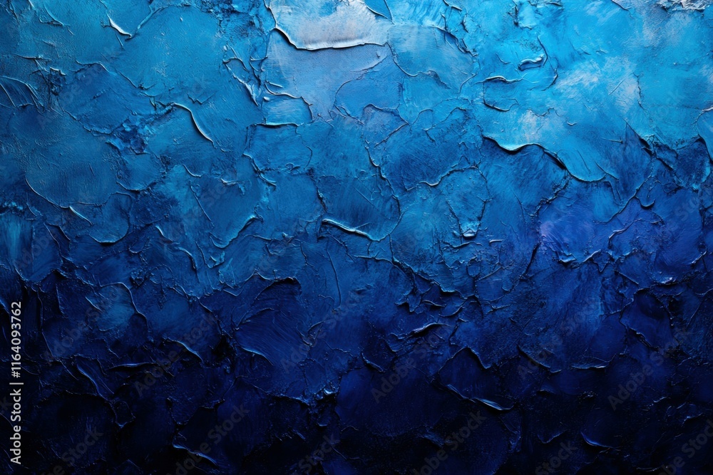 Poster abstract blue textured background with layered paint for artistic use.