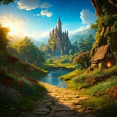 Generated fairy tale land fairy tale land