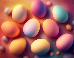 Easter, Colorful Easter eggs in pastel colors, Easter celebration, Background