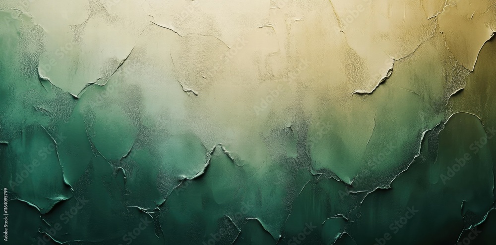 Poster Abstract textured background with a gradient of green and beige tones.