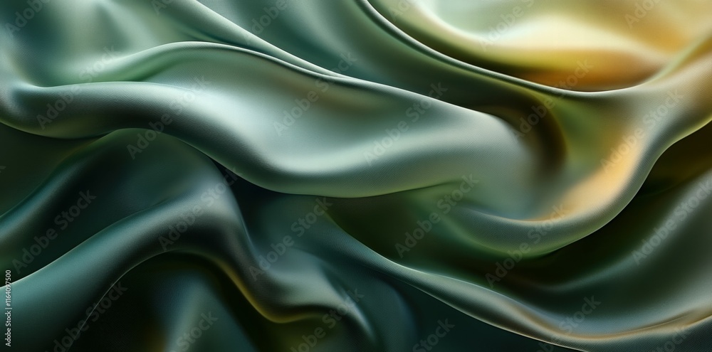 Poster A close-up of flowing fabric showcasing smooth, soft textures and subtle color gradients.