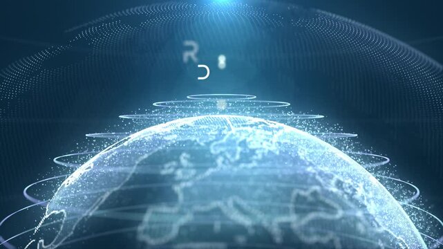 Particle Earth Technology Word DRM