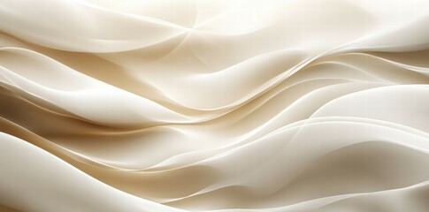 Obraz premium A smooth, flowing abstract design in soft beige and cream tones.