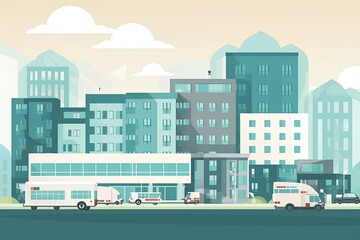 Obraz premium city street scene